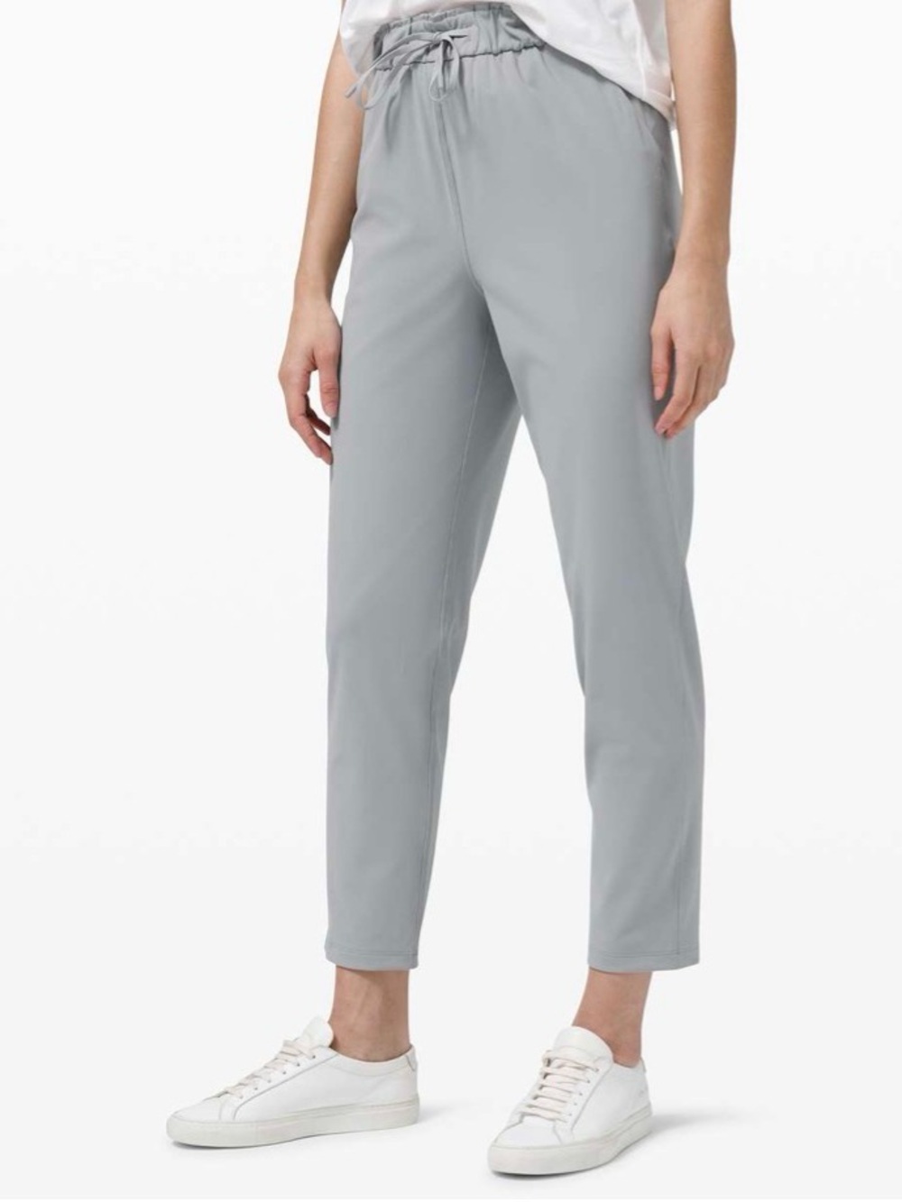 Lululemon Keep Moving Pant 7/8 High Rise Rhino Grey Drawstring Pockets